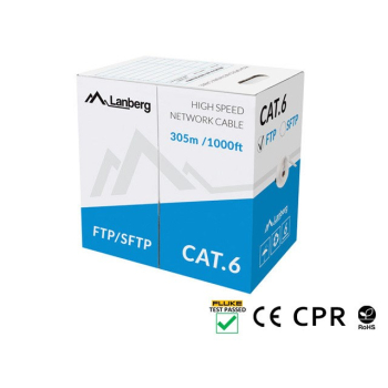 Lanberg LCS6-11CU-0305-S kabel sieciowy Szary 305m Cat6 SF/UTP