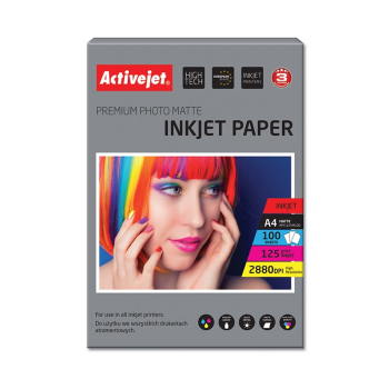 Activejet AP4-125M100 Papier fotograficzny matowy  (A4; 100 szt.)