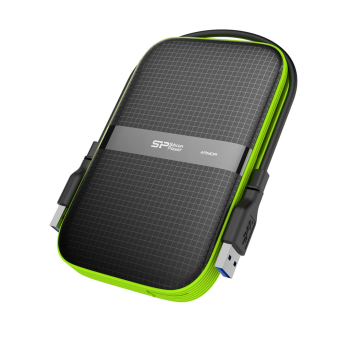 Dysk zewnętrzny HDD Silicon Power Armor A60 (1TB; 2.5"; USB 3.2; 5400 obr/min; Green-Black; SP010TBPHDA60S3K)
