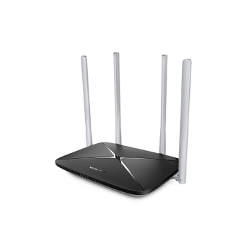 Mercusys AC12 router bezprzewodowy Fast Ethernet Dual-band (2.4 GHz/5 GHz) Czarny