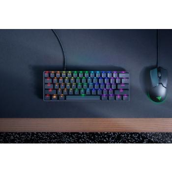 Razer Huntsman Mini 60% Klawiatura do gier Opto-mechaniczny fioletowy przełącznik Światło LED RGB NORD Przewodowa