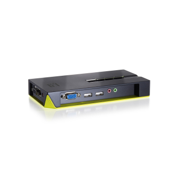 LevelOne KVM-0421 przełącznik KVM Czarny, Zielony