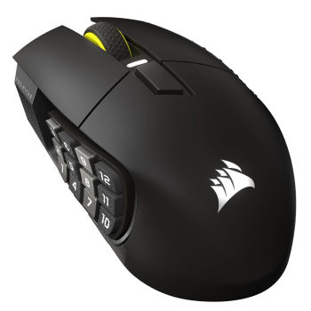 Mysz do gier Corsair SCIMITAR ELITE WIRELESS SE - Brąz metal, Optyczna sieć bezprzewodowa / USB 2.0 Typ A / 16 programowalnych przycisków / 100-33'000