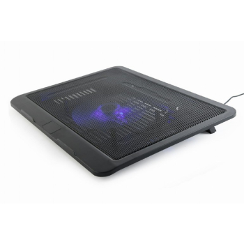 GEMBIRD PODSTAWKA CHŁODZĄCA POD NOTEBOOKA 15" 1X WENTYLATOR 12CM, PODŚWIETLENIE LED, NBS-1F15-04-1