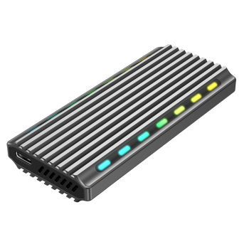 GEMBIRD OBUDOWA USB 3.1 NA DYSK M.2 NVME, RGB, ALUMINIOWA-1