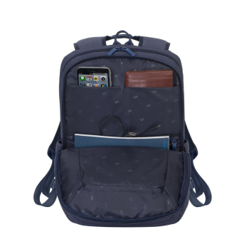 RIVACASE PLECAK NA LAPTOP 15,6" SUZUKA, NIEBIESKI , 17L, MATERIAŁ WODOODPORNY, KIESZENIE NA TABLET, SMARTFON, BUTELKĘ, A