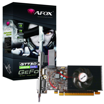 AFOX GEFORCE GT730 1GB DDR3 64BIT DVI HDMI VGA LP FAN V1 AF730-1024D3L7-V1-1