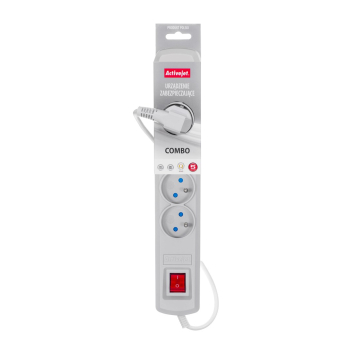 Listwa przeciwprzepięciowa Activejet 5gn/3m/cz (10A; 2300W) 3m; kolor szary-1