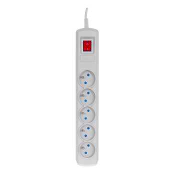 Listwa przeciwprzepięciowa Activejet 5gn/1,5m/cz (10A; 2300W) 1,5m; kolor szary-1