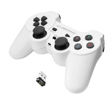 Gamepad bezprzewodowy Esperanza GLADIATOR EGG108W (PC, PS3; kolor biały)-1