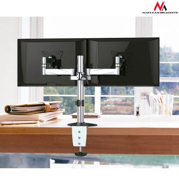 Uchwyt biurkowy do 2 monitorów Maclean MC-714 (biurkowy, Obrotowy, Uchylny - 27"; max. 8kg)-1