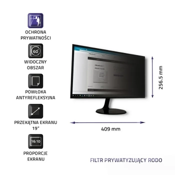 Filtr prywatyzujący Rodo Qoltec 51054-3