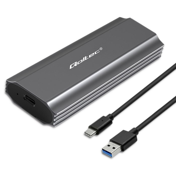 QOLTEC OBUDOWA NV2271 NA DYSK M.2 SSD | SATA | NVME | USB-C | 2TB-1
