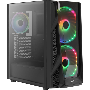 Aerocool NightHawk Duo Midi-Tower, szkło hartowane - czarne-1
