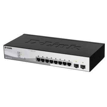 D-Link | 10-portowy gigabitowy inteligentny przełącznik zarządzalny | DGS-1210-10 | Zarządzane L2+ | Możliwość montażu w
