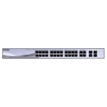 D-Link | 28-portowy gigabitowy inteligentny zarządzalny przełącznik PoE | DGS-1210-28P | Zarządzane L2+ | Komputery stac