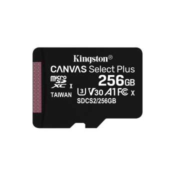Karta pamięci z adapterem Kingston Canvas Select Plus SDCS2/256GB (256GB; Class 10, Class U1, V30; + adapter)-1