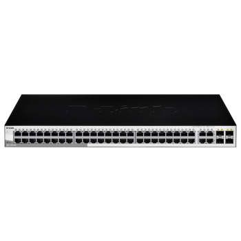 D-LINK DGS-1210-52, Gigabitowy inteligentny przełącznik z 48 portami 10/100/1000Base-T i 4 portami Gigabit MiniGBIC (SFP