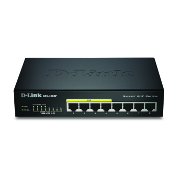 8-PORT 10/100/1000 LAYER2 POE/SWITCH 802.3AF IN-1
