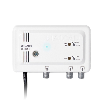Wzmacniacz antenowy szerokopasmowy 2 wejścia AI-201 ALCAD-1