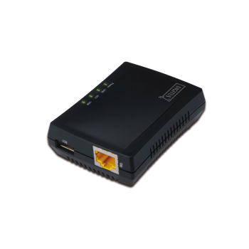 DIGITUS WIELOFUNKCYJNY SERWER WYDRUKU/PRINT SERVER 1XUSB 2.0 HUB SIECIOWY, NAS, 1X RJ45, LAN 10/100MBPS DN-13020-1