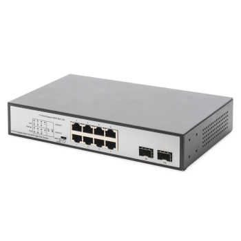 Przełącznik sieciowy niezarządzalny desktop 8x RJ45 Gb/s (w tym 6xPoE)+ 2x SFP, PoE++ budżet 180W-1