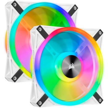 Corsair iCUE QL140 RGB PWM Fan 2 Pack z kontrolerem RGB - 140mm, biały-1