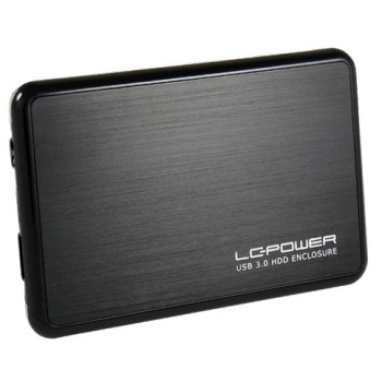 USB Gehäuse SATA-HDD 2.5"Alu USB3.0 LC-POWER black-1