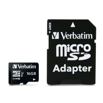 MICRO SDHC CARD 16GB CLASS10/INCL ADAPTER R: 90MB/S W: 10MB/S-1