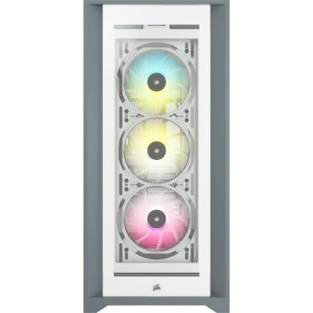 Korsarz | Inteligentna obudowa komputera ATX | 5000X RGB | Szyba boczna | Biały | Wieża środkowa | Zasilacz w zestawie N