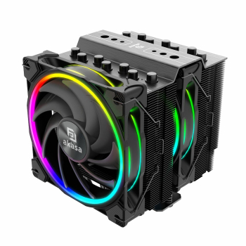 Akasa Soho H7 Dual Tower CPU Cooler, ARGB - 120 mm, czarny-1