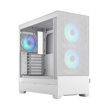 Projektowanie fraktalne | Pop Air RGB | Szyba boczna | Biały przezroczysty odcień TG | ATX, mATX, Mini ITX | Zasilacz w