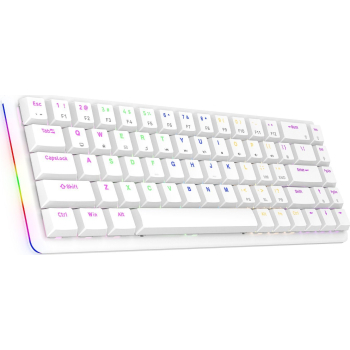 RAMPAGE KLAWIATURA GAMINGOWA MECHNICZNA LOW PROFILE REBEL BIAŁA-1