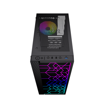 GEMBIRD OBUDOWA FORNAX 2500 MIDI-TOWER (1X USB 3.0, 2X USB 2.0, HD AUDIO, SZKLANY PANEL BOCZNY) CZARNA-2
