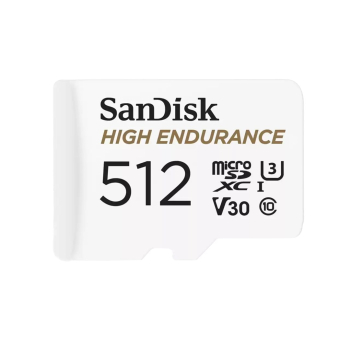 KARTA PAMIĘCI SANDISK HIGH ENDURANCE (rejestratory i monitoring) microSDXC 512GB V30 z adapterem-1