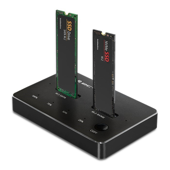 QOLTEC STACJA DOKUJĄCA DYSKÓW SSD M.2 | NVME | SATA | USB-C | DUAL 2 X 2TB-1