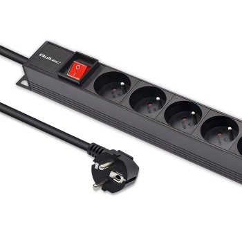Qoltec Aluminiowa Listwa zasilająca PDU do  RACK | 16A |  16 x FRENCH | Pionowa | 1.8m-1