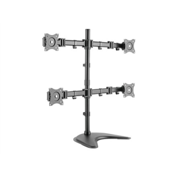 Stojak biurkowy poczwórny 4xLCD max. 27"max. 8kg uchylno-obrotowy 360° (PIVOT)-1