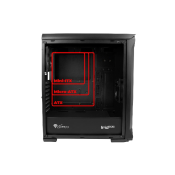OBUDOWA GENESIS IRID 505 V2 MIDI TOWER Z OKNEM CZARNA-1