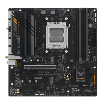 Asus | TUF GAMING A620M-PLUS WIFI | Rodzina procesorów AMD | Gniazdo procesora AM5 | Moduły DIMM DDR5 | Gniazda pamięci