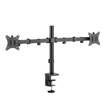 DUAL MONITOR CLAMP DESK MOUNT/81CM/32IN DISPLAYS W/ GROMMET-1