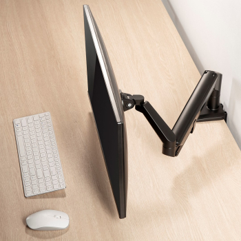 Uchwyt biurkowy do monitora czarny Ergo Office, ze sprężyną gazową, 17"-32", 9 kg, ER-405B-1
