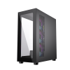 GEMBIRD OBUDOWA FORNAX X450MAX MIDI-TOWER (2X USB 3.0, 2X USB 2.0, 1X USB-C, HD AUDIO, SZKLANY PANEL BOCZNY, ARGB) CZARNA-3