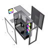 GEMBIRD OBUDOWA FORNAX X450MAX MIDI-TOWER (2X USB 3.0, 2X USB 2.0, 1X USB-C, HD AUDIO, SZKLANY PANEL BOCZNY, ARGB) CZARNA-10