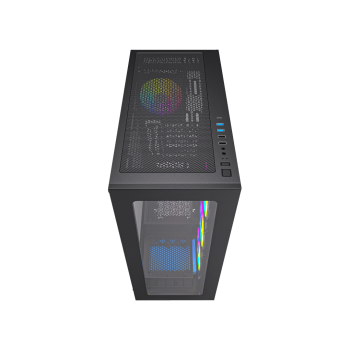 GEMBIRD OBUDOWA FORNAX X450MAX MIDI-TOWER (2X USB 3.0, 2X USB 2.0, 1X USB-C, HD AUDIO, SZKLANY PANEL BOCZNY, ARGB) CZARNA-5