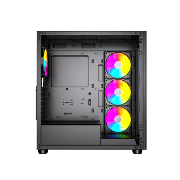 GEMBIRD OBUDOWA FORNAX X450MAX MIDI-TOWER (2X USB 3.0, 2X USB 2.0, 1X USB-C, HD AUDIO, SZKLANY PANEL BOCZNY, ARGB) CZARNA-6