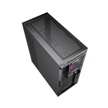 GEMBIRD OBUDOWA FORNAX X450MAX MIDI-TOWER (2X USB 3.0, 2X USB 2.0, 1X USB-C, HD AUDIO, SZKLANY PANEL BOCZNY, ARGB) CZARNA-9