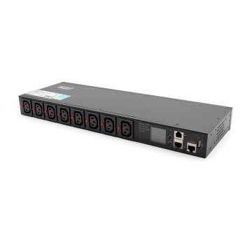 Listwa zasilająca SMART PDU 1U, gniazdo zasilające IEC320 C20 16A/250V, gniazda 8x C13, 16A-1