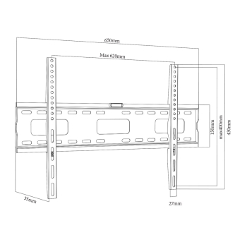 MACLEAN UCHWYT DO TV MAX VESA 600X400, 32-100", 80KG MC-419-1