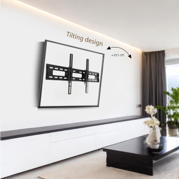 MACLEAN UCHWYT DO TV MAX VESA 600X400, 32-90", 80KG, REG. ODCHYLENIA +15°~-15° MC-421-1
